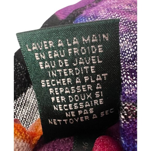 Ralph Lauren W's Top L Semi-sheer Vibrant Multicolor Floral 100% Linen - Picture 6 of 9